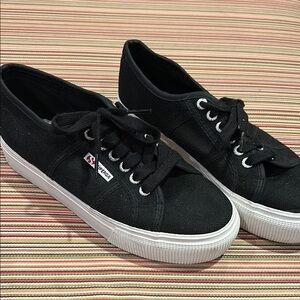 Superga Platform Black Sneakers